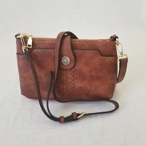 NWT! Vaschy Faux Leather Shoulder Crossbody Bag Purse w/Detach Shoulder Strap